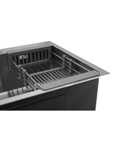 Мойка для кухни прямоугольная Kroner KRP Gebürstet - 6050HM из нержавеющей стали 3.0/1.0 мм