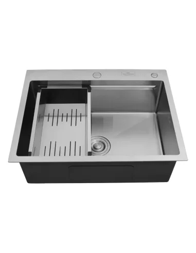 Мийка прямокутна для кухні Kroner KRP Gebürstet - 6350HM з нержавіючої сталі 3.0/1.0 мм