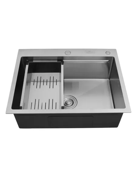 Мойка для кухни прямоугольная Kroner KRP Gebürstet - 6350HM из нержавеющей стали 3.0/1.0 мм