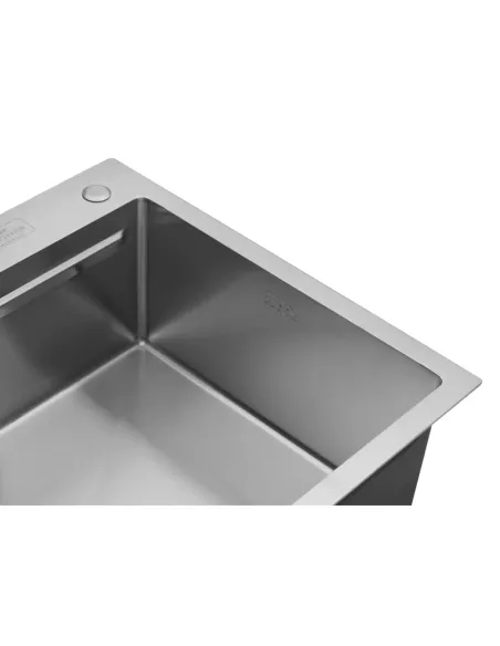 Мойка для кухни прямоугольная Kroner KRP Gebürstet - 6350HM из нержавеющей стали 3.0/1.0 мм