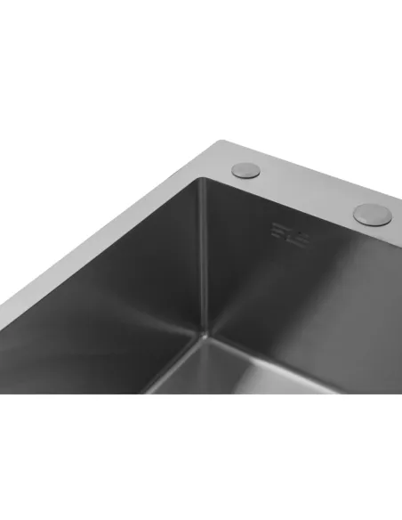 Мийка прямокутна для кухні Kroner KRP Gebürstet - 6350LHM з нержавіючої сталі 3.0/1.0 мм