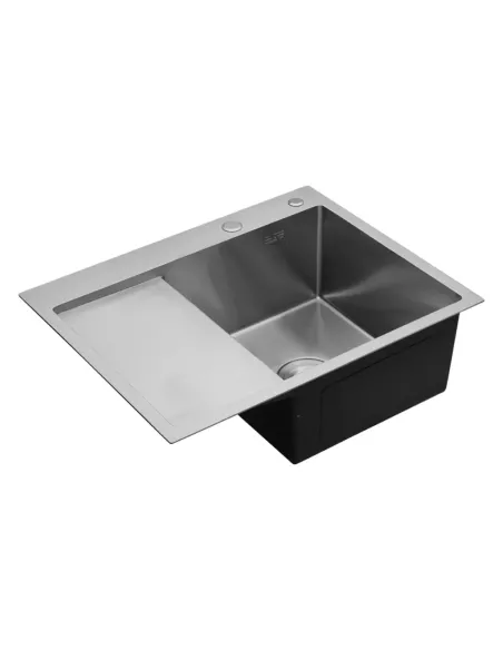 Мийка для кухні прямокутна Kroner KRP Gebürstet-6350RHM з нержавіючої сталі 3.0/1.0 мм