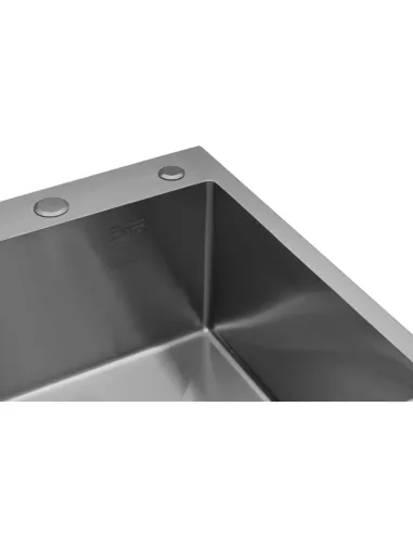 Мийка для кухні прямокутна Kroner KRP Gebürstet-6350RHM з нержавіючої сталі 3.0/1.0 мм