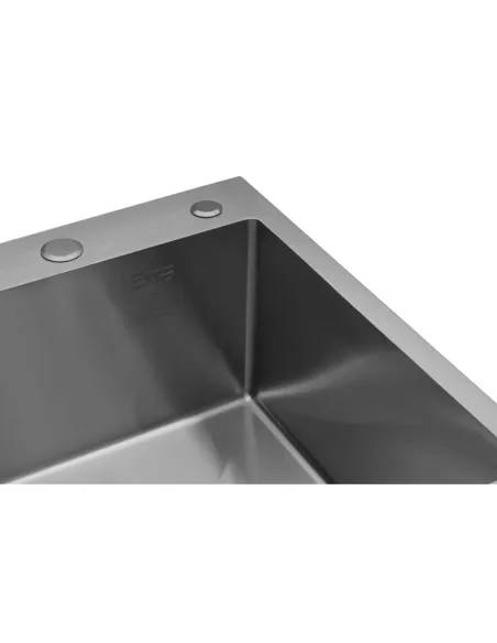 Мийка для кухні прямокутна Kroner KRP Gebürstet-6350RHM з нержавіючої сталі 3.0/1.0 мм