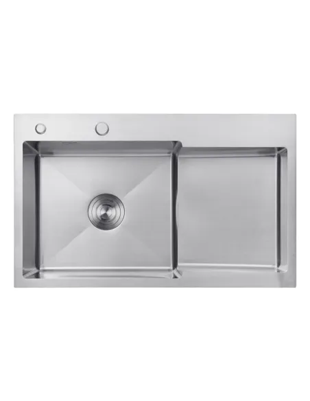 Мойка для кухни прямоугольная Kroner KRP Gebürstet - 7848LHM из нержавеющей стали 3.0/1.0 мм