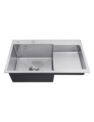 Мийка прямокутна для кухні Kroner KRP Gebürstet - 7848LHM з нержавіючої сталі 3.0/1.0 мм
