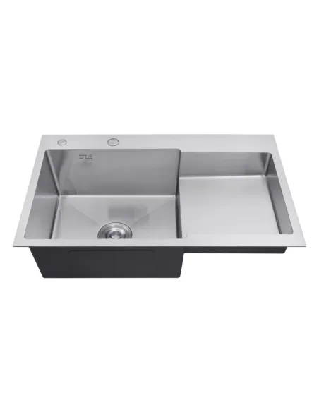 Мийка прямокутна для кухні Kroner KRP Gebürstet - 7848LHM з нержавіючої сталі 3.0/1.0 мм