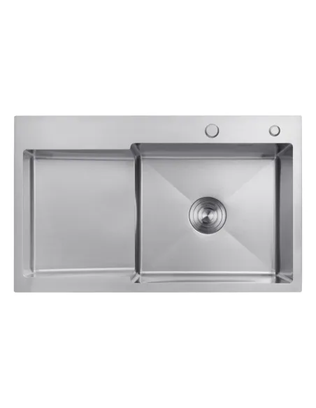 Мийка прямокутна для кухні Kroner KRP Gebürstet - 7848RHM з нержавіючої сталі 3.0/1.0 мм