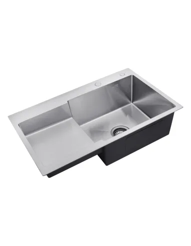 Мойка для кухни прямоугольная Kroner KRP Gebürstet - 7848RHM из нержавеющей стали 3.0/1.0 мм