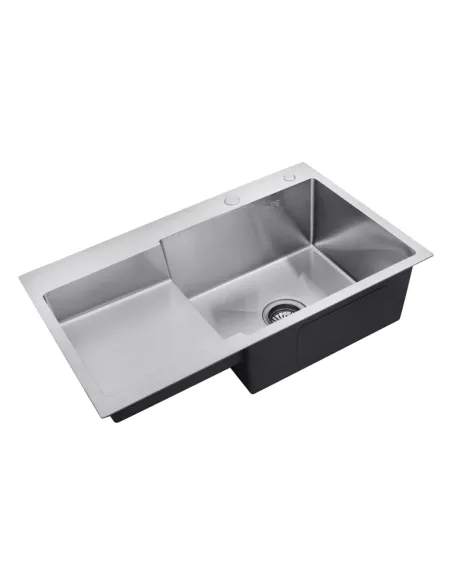 Мийка прямокутна для кухні Kroner KRP Gebürstet - 7848RHM з нержавіючої сталі 3.0/1.0 мм