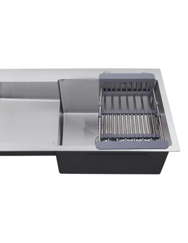 Мойка для кухни прямоугольная Kroner KRP Gebürstet - 7848RHM из нержавеющей стали 3.0/1.0 мм