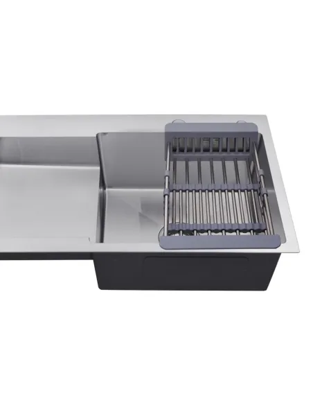 Мийка прямокутна для кухні Kroner KRP Gebürstet - 7848RHM з нержавіючої сталі 3.0/1.0 мм