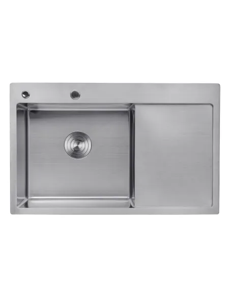 Мийка для кухні прямокутна Kroner KRP Gebürstet - 7849LHM із нержавіючої сталі 3.0/1.0 мм