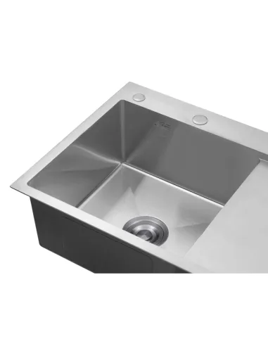 Мойка для кухни прямоугольная Kroner KRP Gebürstet - 7849LHM из нержавеющей стали 3.0/1.0 мм