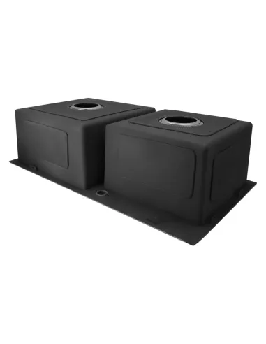 Мойка для кухни прямоугольная Kroner KRP Gebürstet - 7843ZHM из нержавеющей стали 3.0/1.0 мм, с двумя чашами