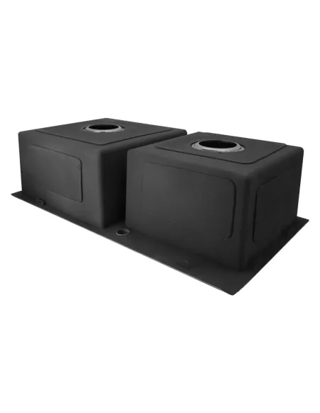 Мойка для кухни прямоугольная Kroner KRP Gebürstet - 7843ZHM из нержавеющей стали 3.0/1.0 мм, с двумя чашами