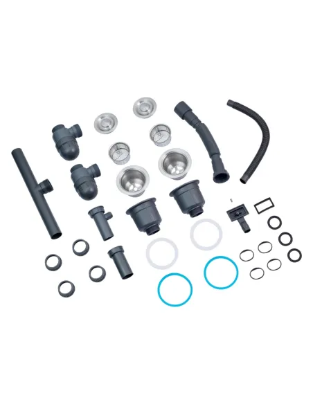 Мийка прямокутна для кухні Kroner KRP Gebürstet - 7843ZHM з нержавіючої сталі 3.0/1.0 мм, з двома чашами