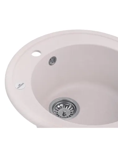 Мойка для кухни круглая Kroner KRP Komposit COL - 510, каменная, песочная