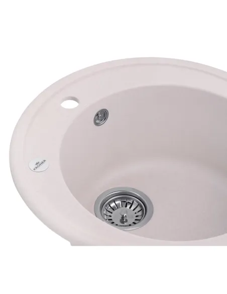 Мойка для кухни круглая Kroner KRP Komposit COL - 510, каменная, песочная