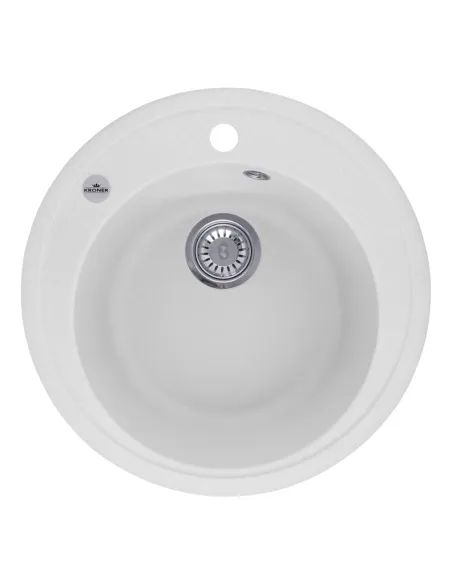 Мойка для кухни круглая Kroner KRP Komposit GRA - 510, каменная, серая