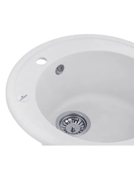 Мойка для кухни круглая Kroner KRP Komposit GRA - 510, каменная, серая