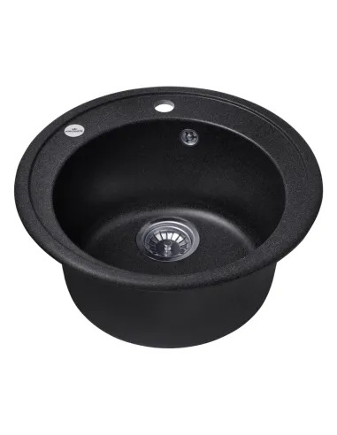 Мойка для кухни круглая Kroner KRP Komposit GRB - 510, каменная, графит