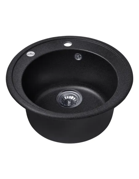 Мойка для кухни круглая Kroner KRP Komposit GRB - 510, каменная, графит