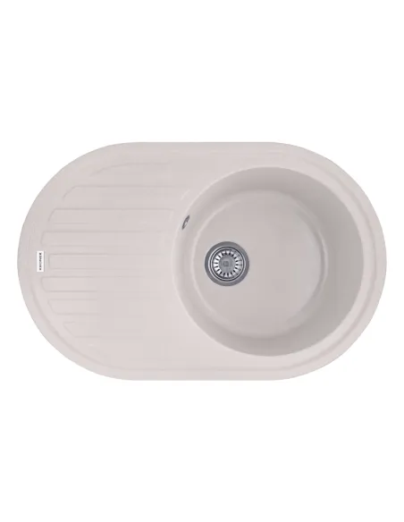 Мойка для кухни овальная Kroner KRP Komposit COL - 7750, каменная, песочная