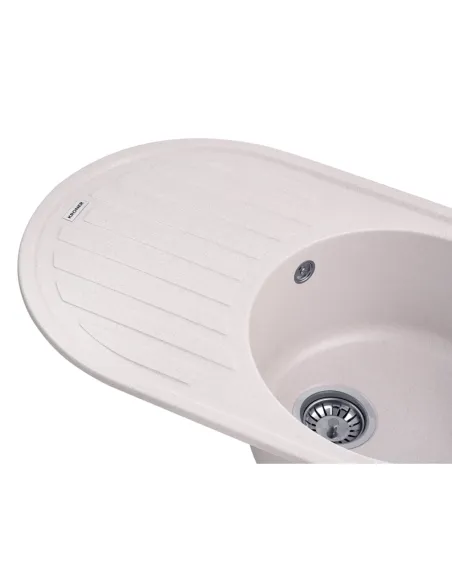 Мойка для кухни овальная Kroner KRP Komposit COL - 7750, каменная, песочная