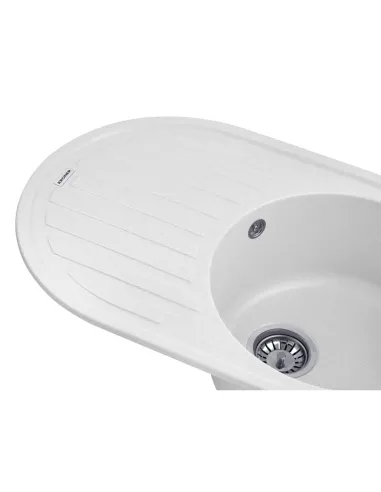 Мойка для кухни овальная Kroner KRP Komposit GRA - 7750, каменная, серая