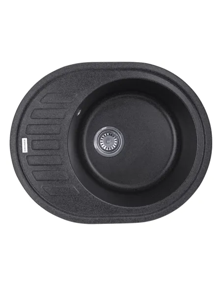 Мойка для кухни овальная Kroner KRP Komposit GRB - 6250, каменная, графит Мойка для кухни овальная Kroner KRP Komposit GRB - 6250, каменная, графит