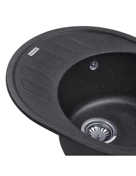 Мойка для кухни овальная Kroner KRP Komposit GRB - 6250, каменная, графит Мойка для кухни овальная Kroner KRP Komposit GRB - 6250, каменная, графит