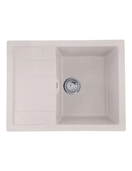 Мойка для кухни прямоугольная Kroner KRP Komposit COL - 6550, каменная, песочная