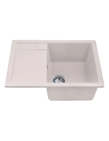 Мойка для кухни прямоугольная Kroner KRP Komposit COL - 6550, каменная, песочная