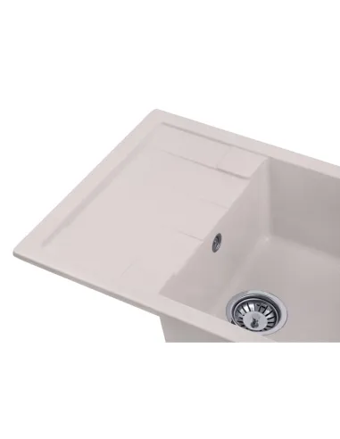 Мийка для кухні прямокутна Kroner KRP Komposit COL - 6550, кам`яна, пісочна