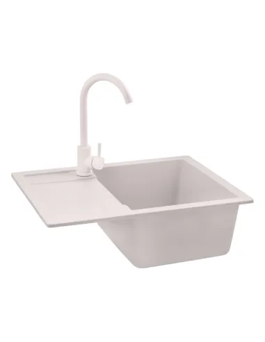 Мойка для кухни прямоугольная Kroner KRP Komposit COL - 6550, каменная, песочная