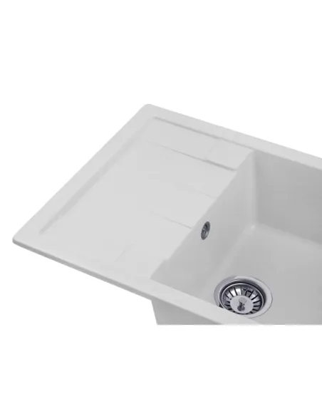 Мойка для кухни прямоугольная Kroner KRP Komposit GRA - 6550, каменная, серая