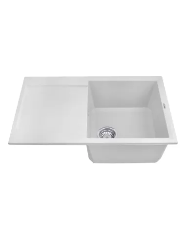 Мийка для кухні прямокутна Kroner KRP Komposit GRA-7850, кам`яна, сіра