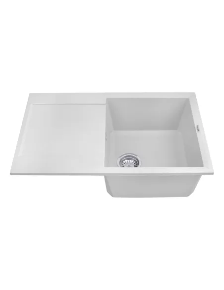 Мийка для кухні прямокутна Kroner KRP Komposit GRA-7850, кам`яна, сіра