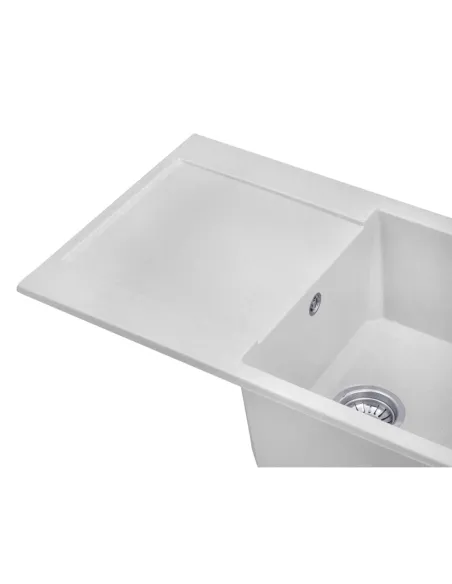 Мийка для кухні прямокутна Kroner KRP Komposit GRA-7850, кам`яна, сіра