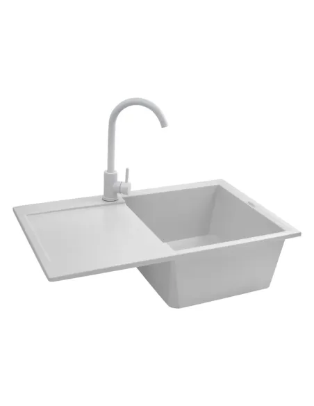 Мойка для кухни прямоугольная Kroner KRP Komposit GRA - 7850, каменная, серая