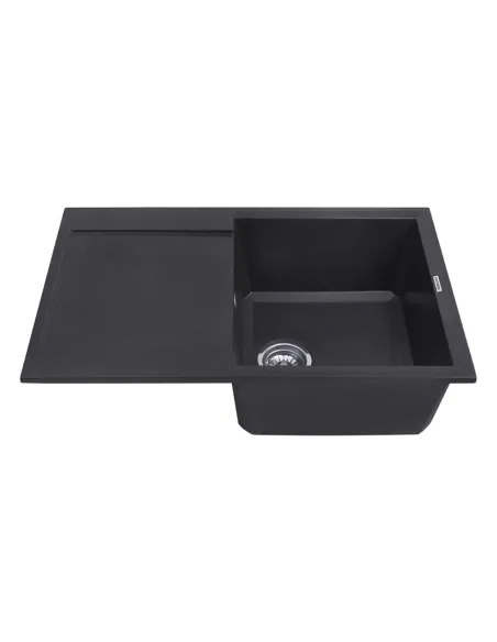 Мойка для кухни прямоугольная Kroner KRP Komposit GRB - 7850, каменная, черная