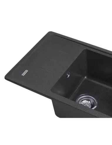 Мойка для кухни прямоугольная Kroner KRP Komposit GRB - 6243, каменная, черная