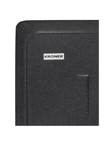 Мийка для кухні прямокутна Kroner KRP Komposit GRB-6243, кам`яна, чорна