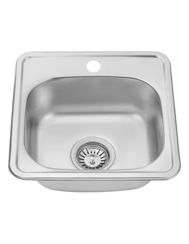 Мойка для кухни квадратная Kroner KRP Satin - 3838 из нержавеющей стали