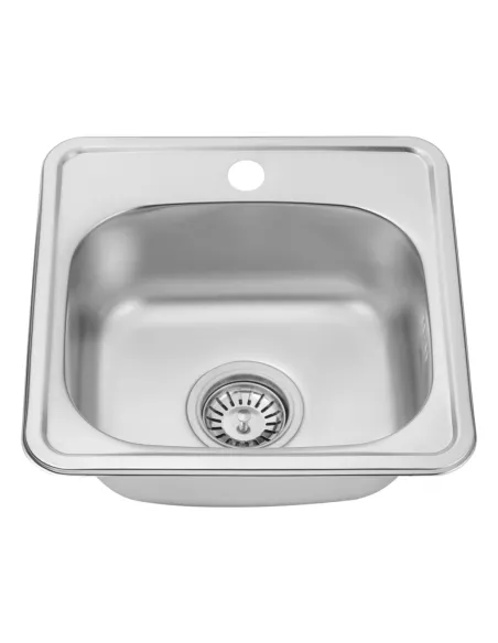 Мойка для кухни квадратная Kroner KRP Satin - 3838 из нержавеющей стали