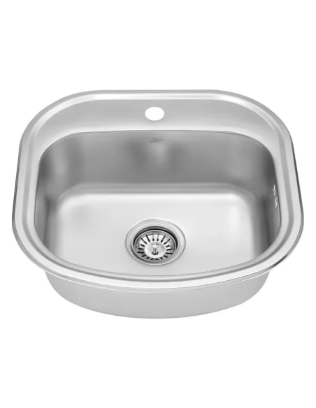 Мийка для кухні прямокутна Kroner KRP Satin - 4749 з нержавіючої сталі