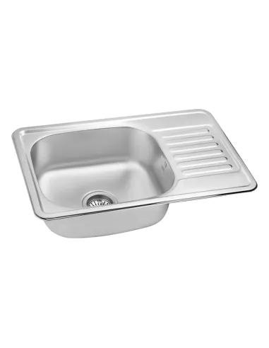 Мийка для кухні прямокутна Kroner KRP Satin - 6642 з нержавіючої сталі