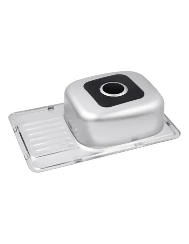 Мойка для кухни прямоугольная Kroner KRP Satin - 6642 из нержавеющей стали