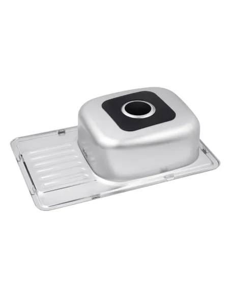 Мийка для кухні прямокутна Kroner KRP Satin - 6642 з нержавіючої сталі